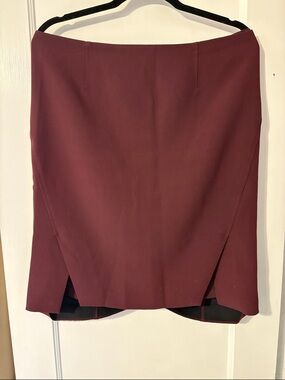 White House Black Market Burgundy Pencil Skirt